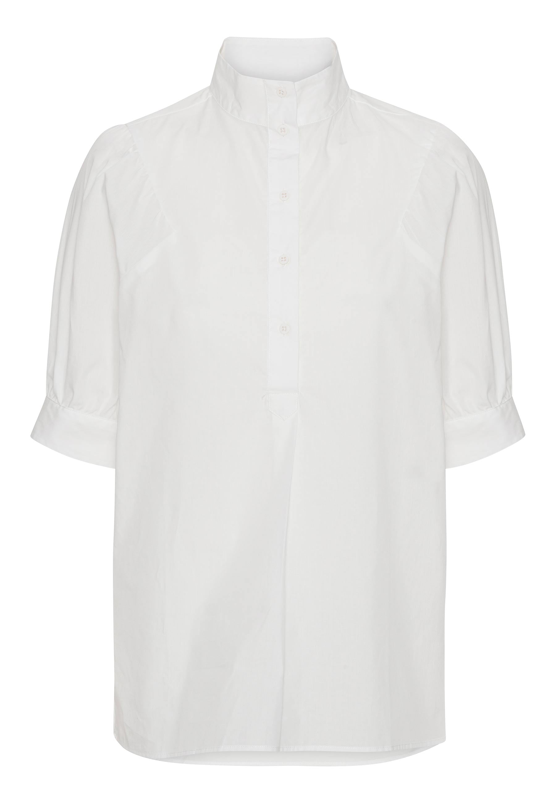 GROBUND Flora skjorte - den med korte ærmer i Hvid