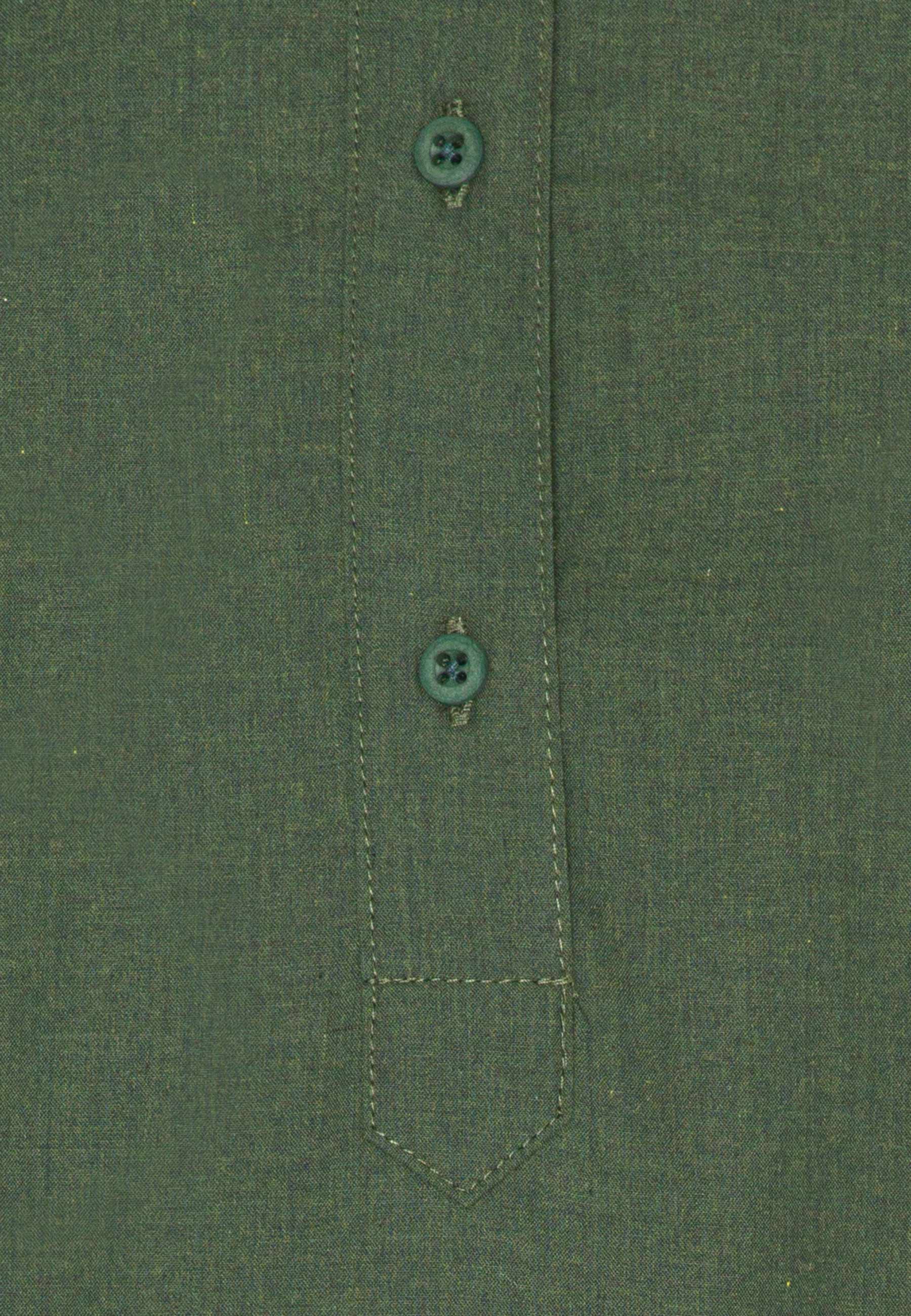 GROBUND Sonja skjorten - den med høj krave i grøn melange