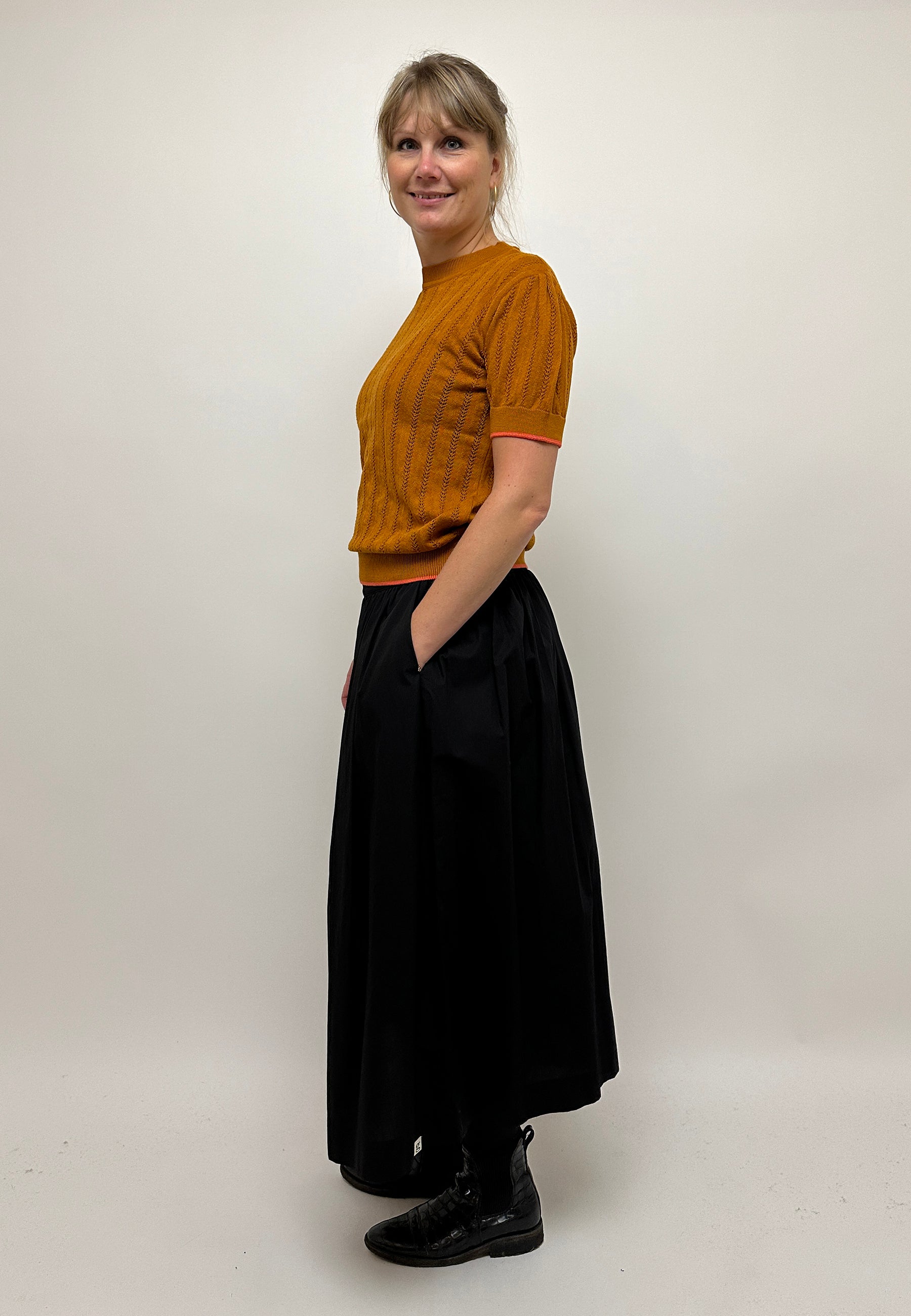 GROBUND Mette nederdel - den lange i kulsort