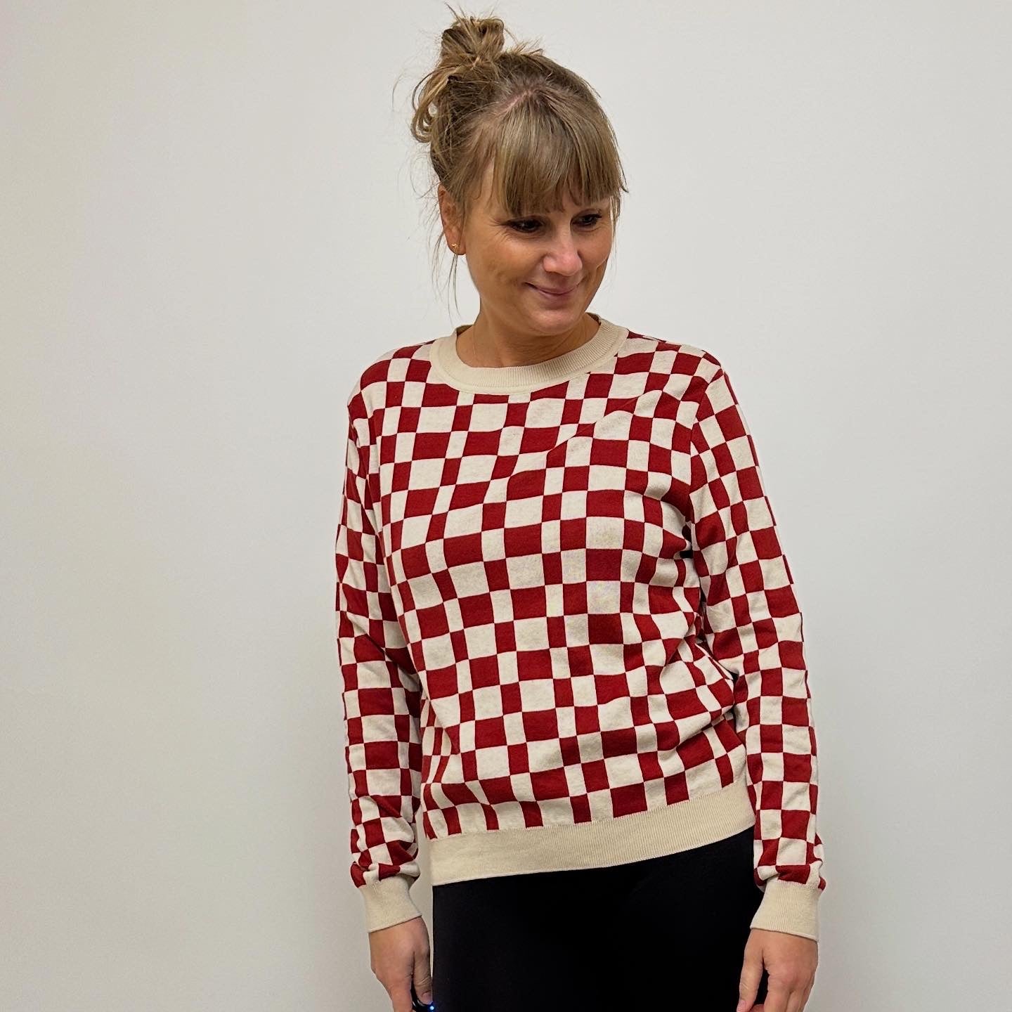 GROBUND Frida strik bluse - den med tintin mønster