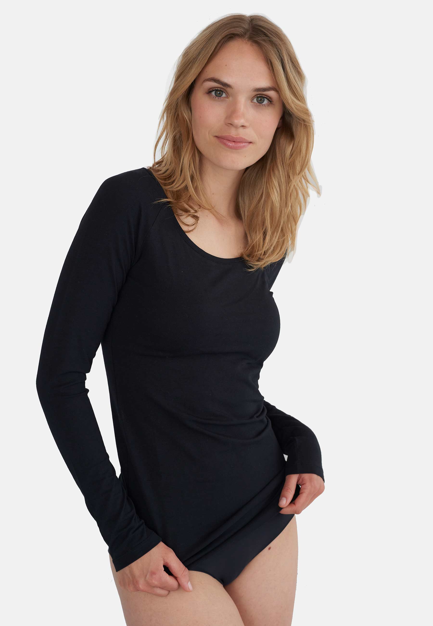 GROBUND Estrid blusen - den i bomuld i sort