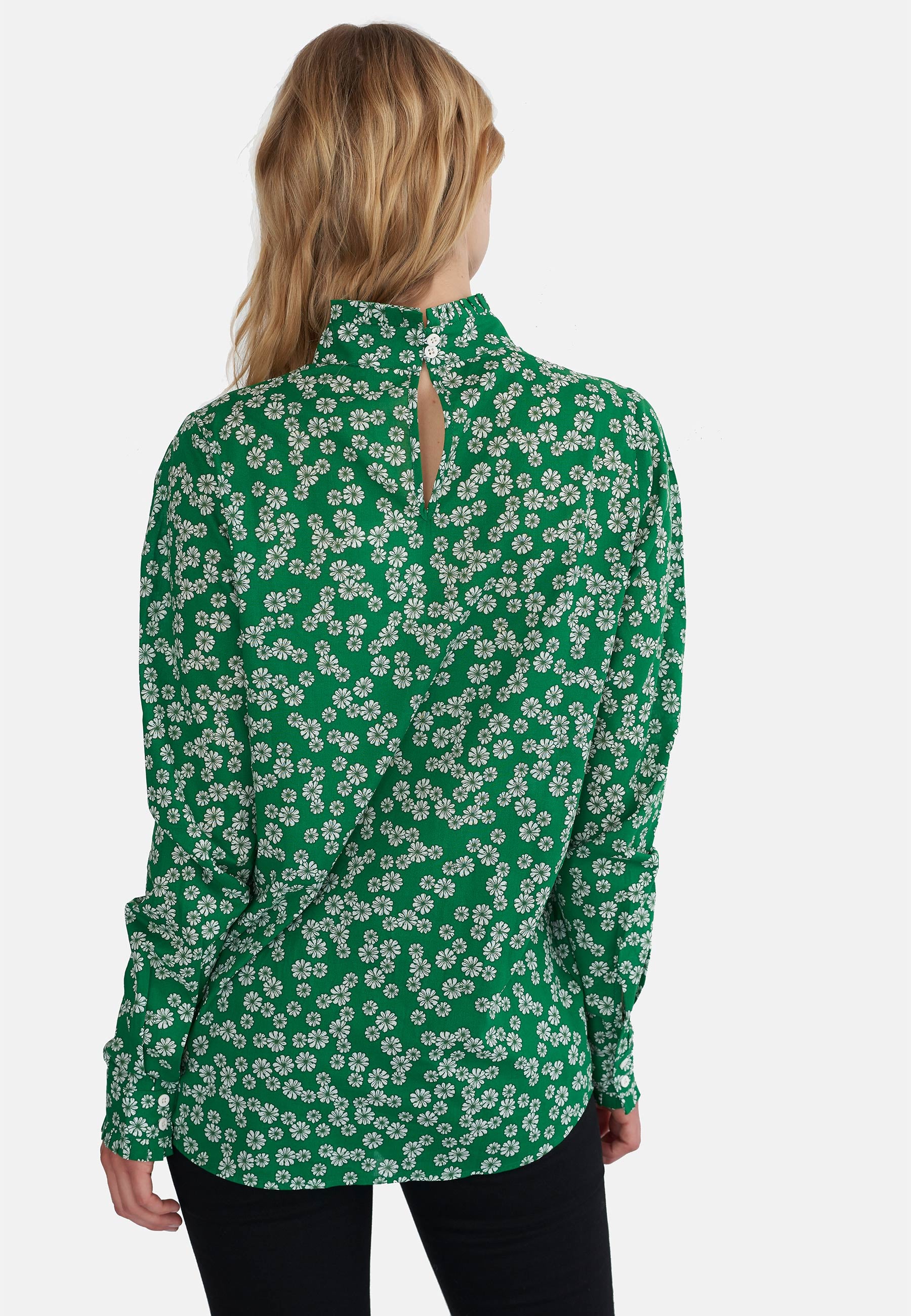 GROBUND Ellen skjorten - den med høj krave og blomster