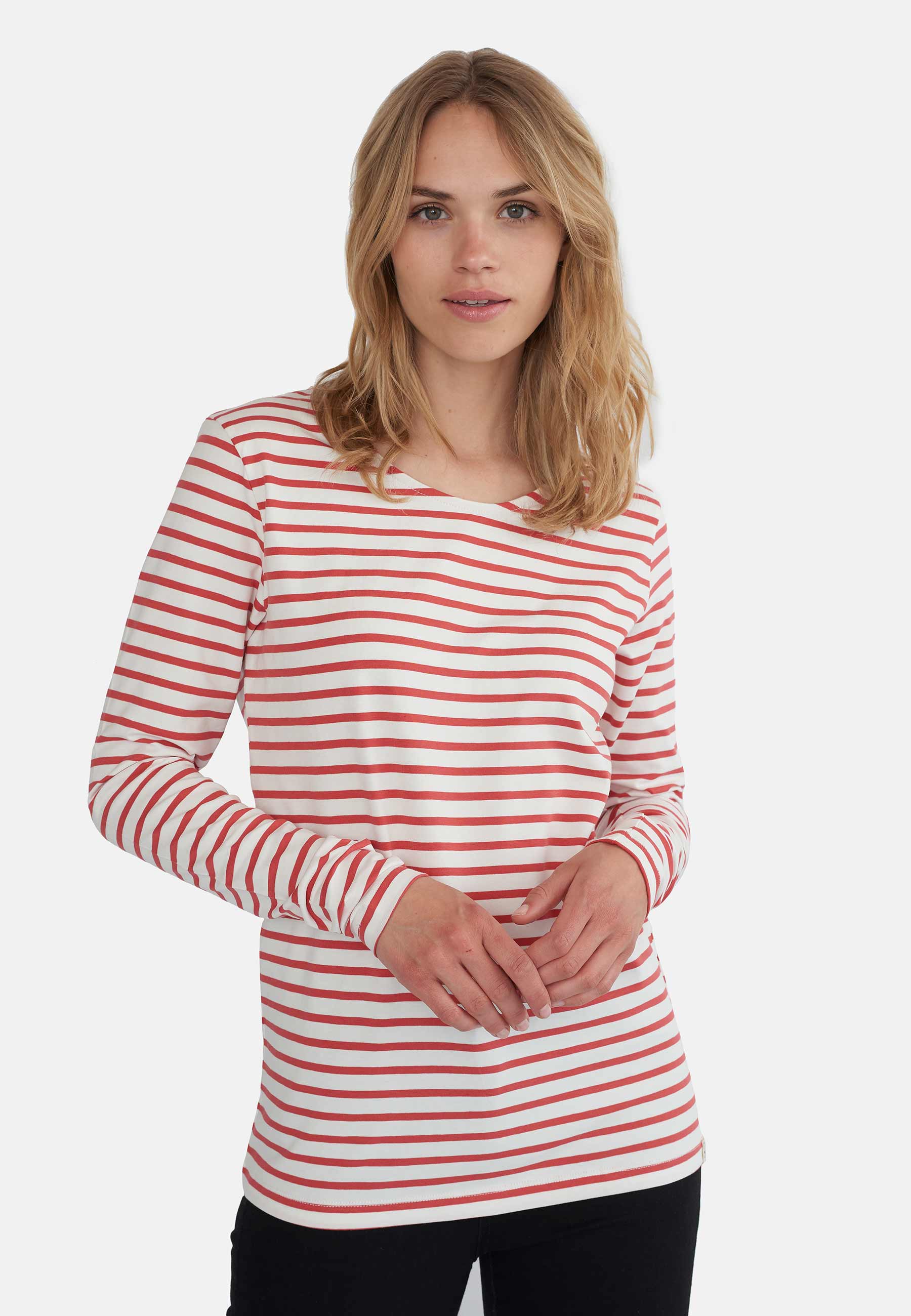 GROBUND Mulle blusen - den med ribsrøde striber