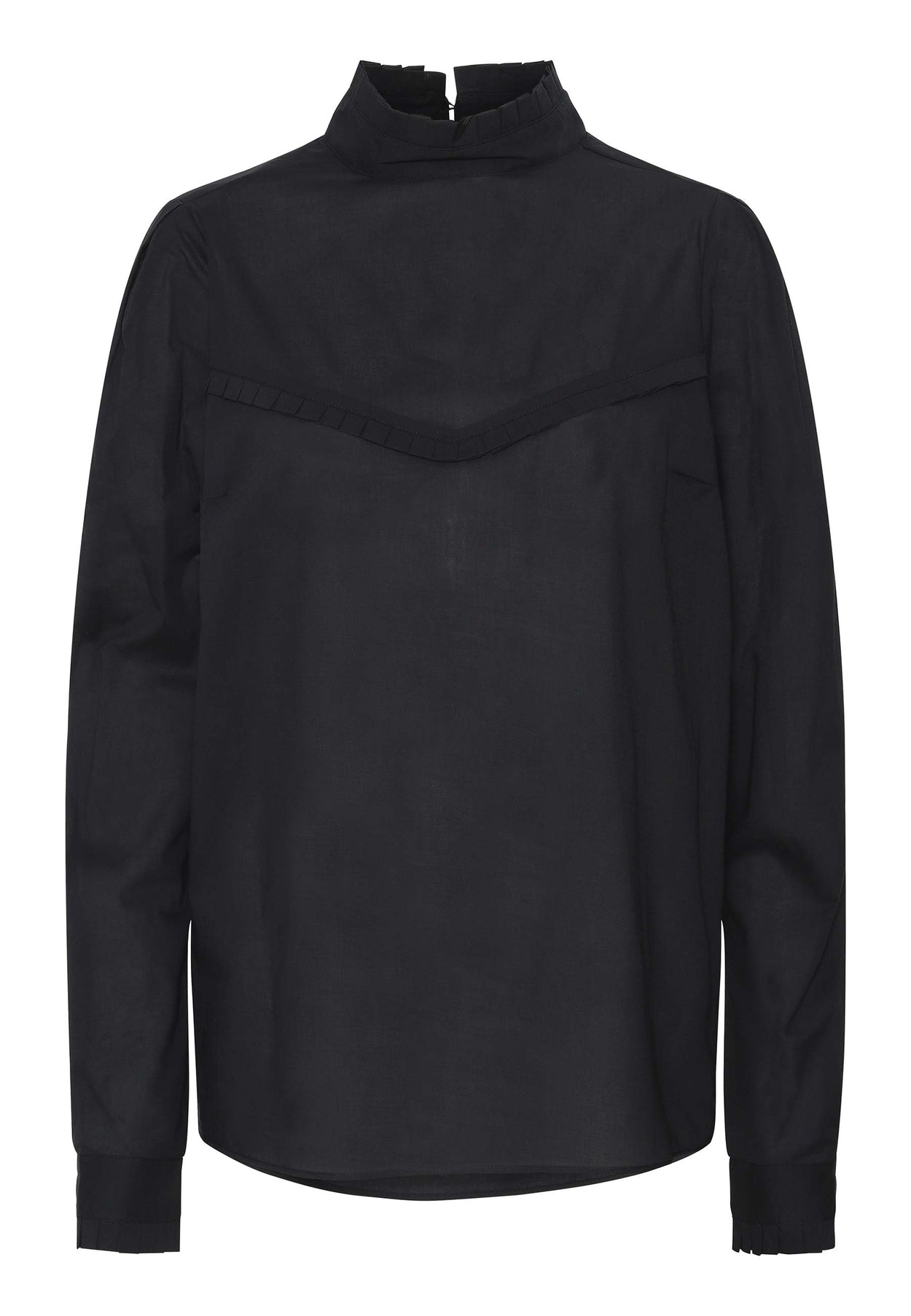 GROBUND Ellen skjorten - den sorte med høj krave