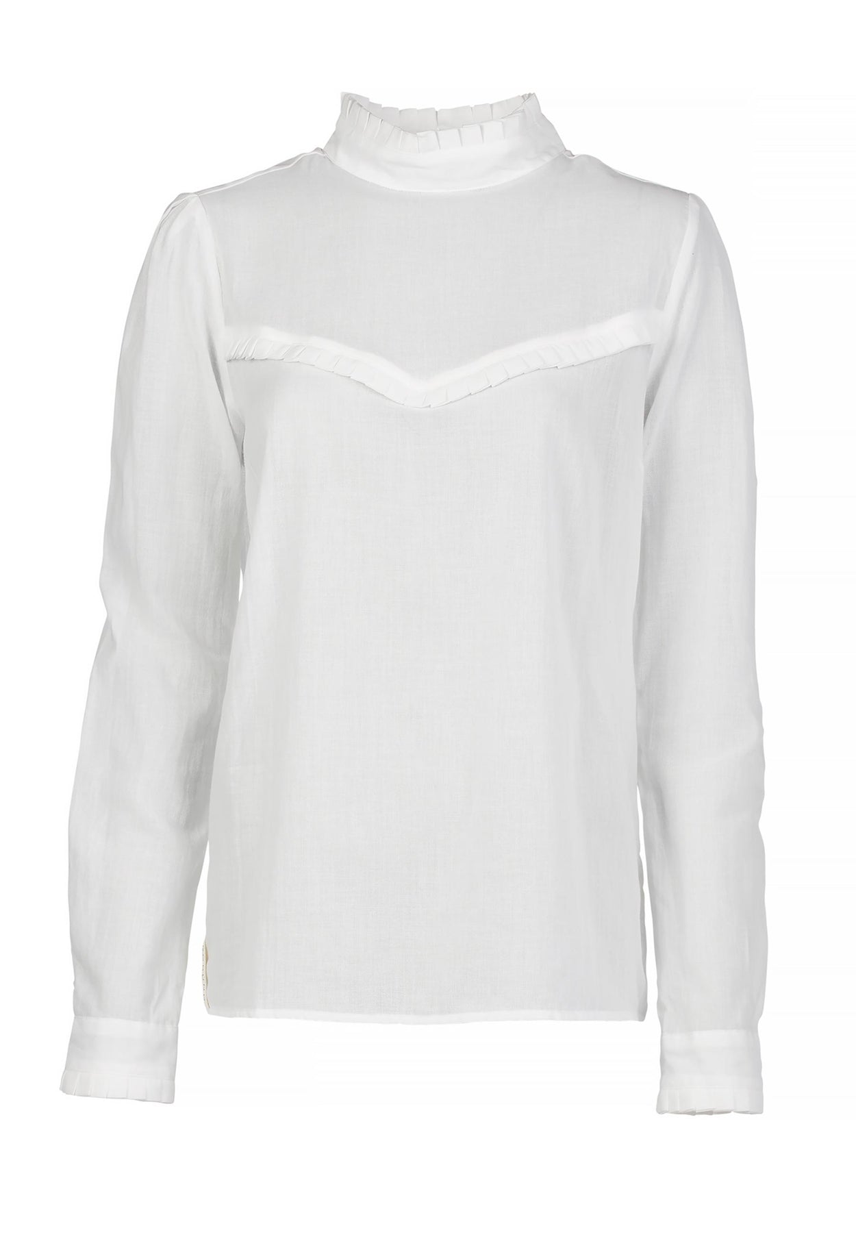 GROBUND Ellen skjorten - den hvide med høj krave