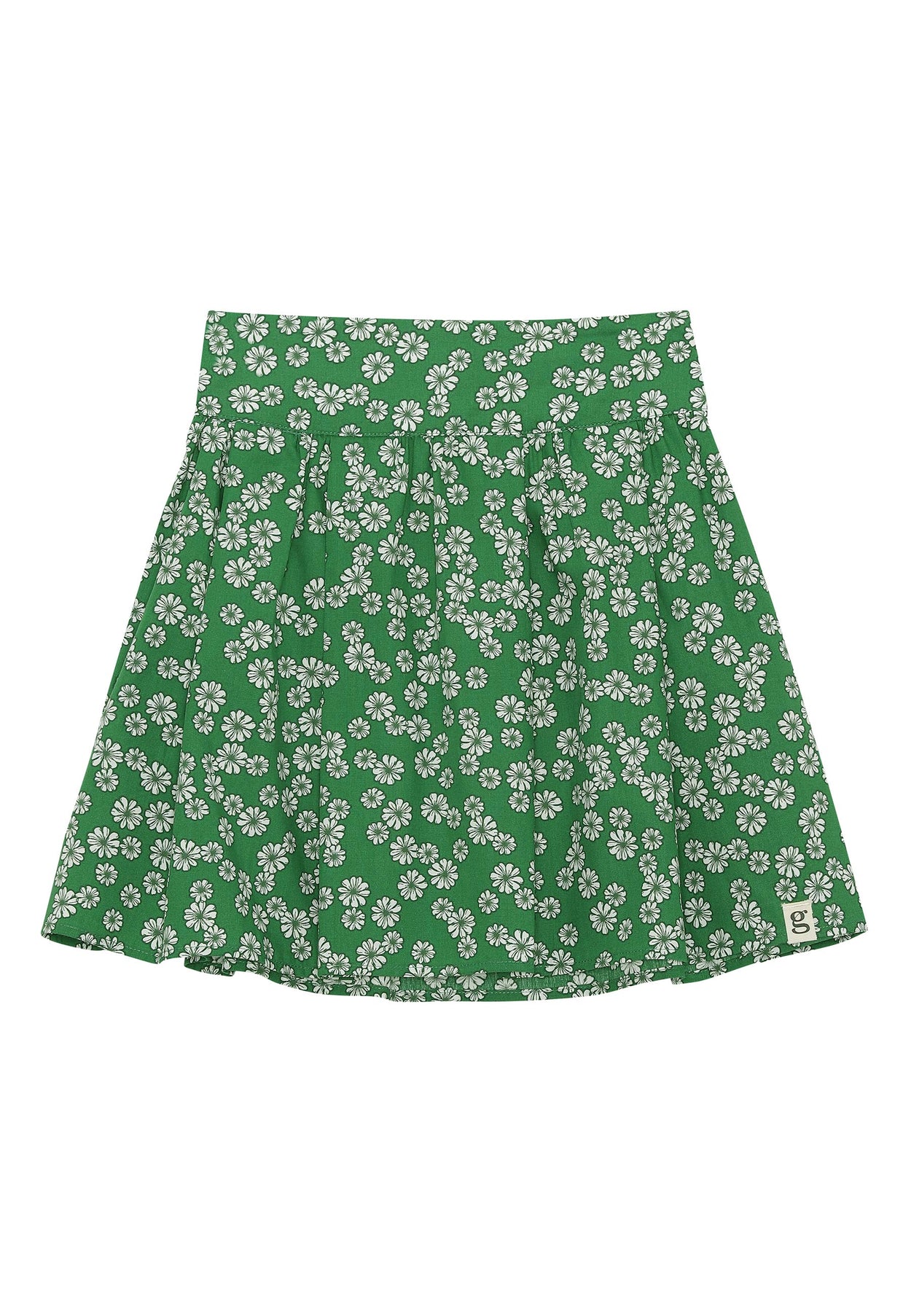 GROBUND Carla nederdelen mini - den i grøn med blomster