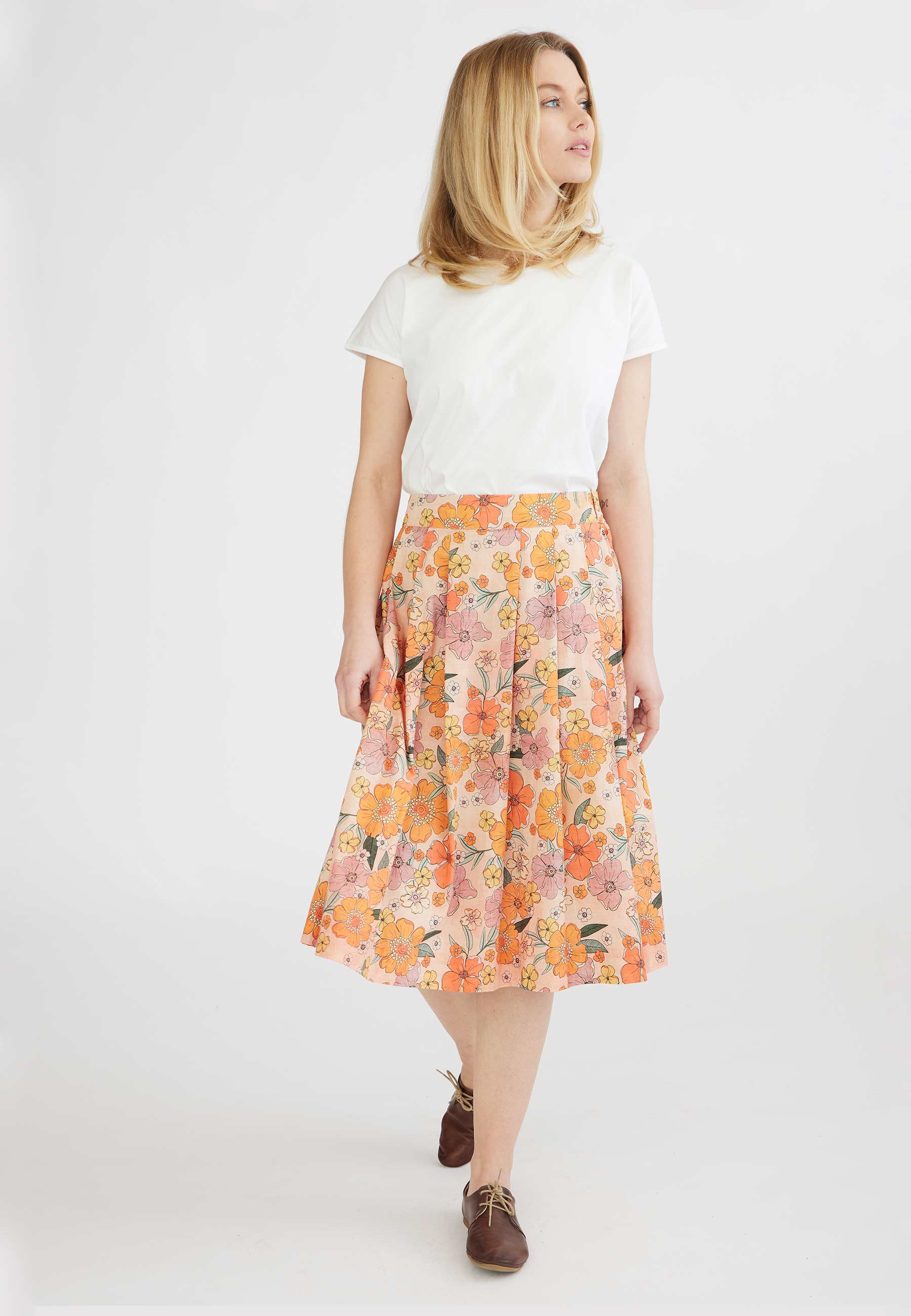 GROBUND Nelly nederdelen - i retroprint