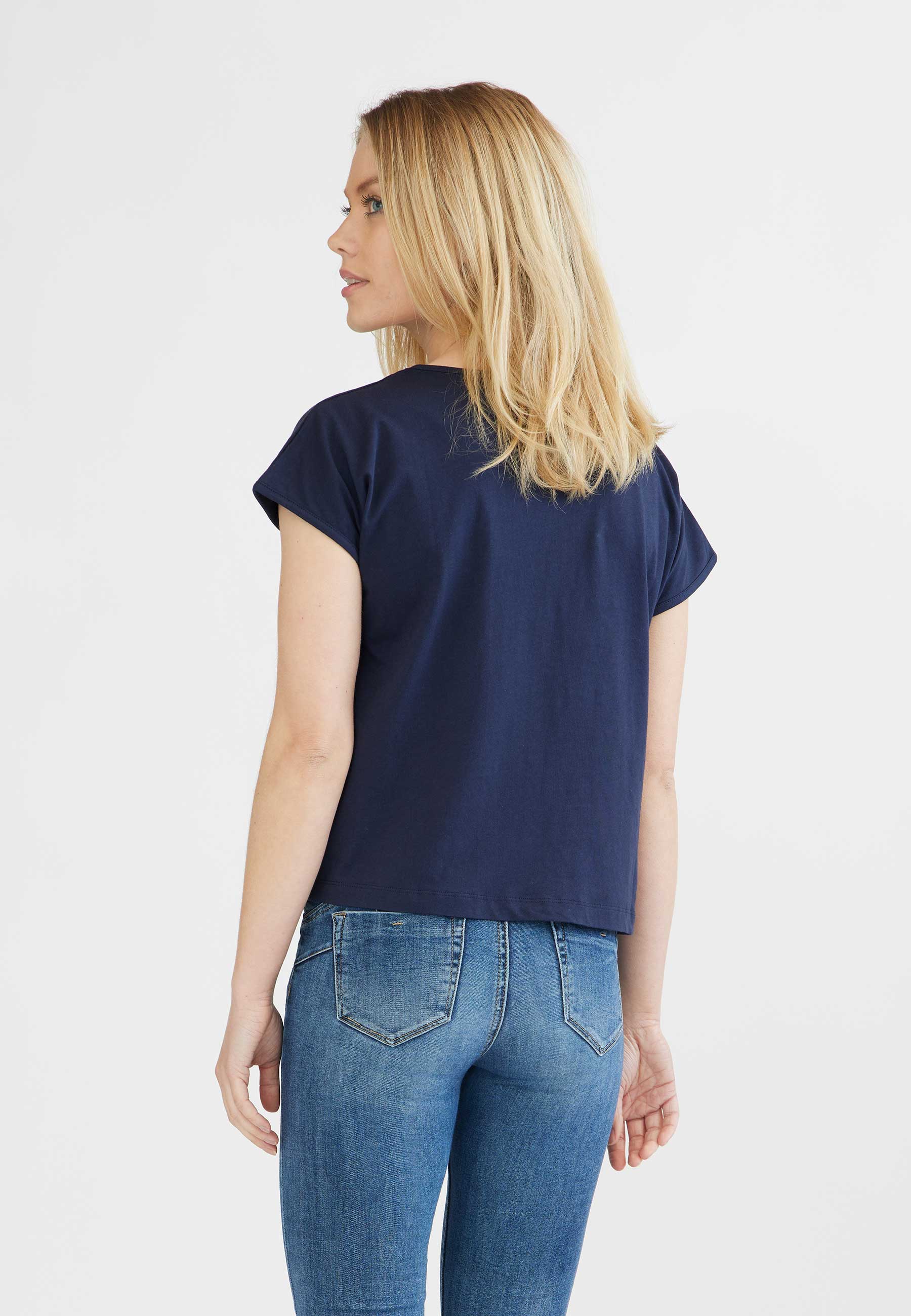 GROBUND Karen t-shirten - den korte i mørkeblå