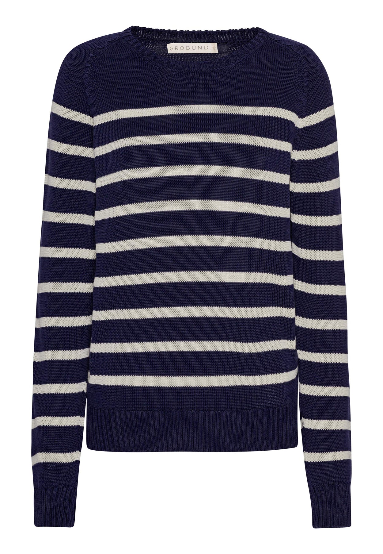 GROBUND Helga strik sweater - den med hvide striber