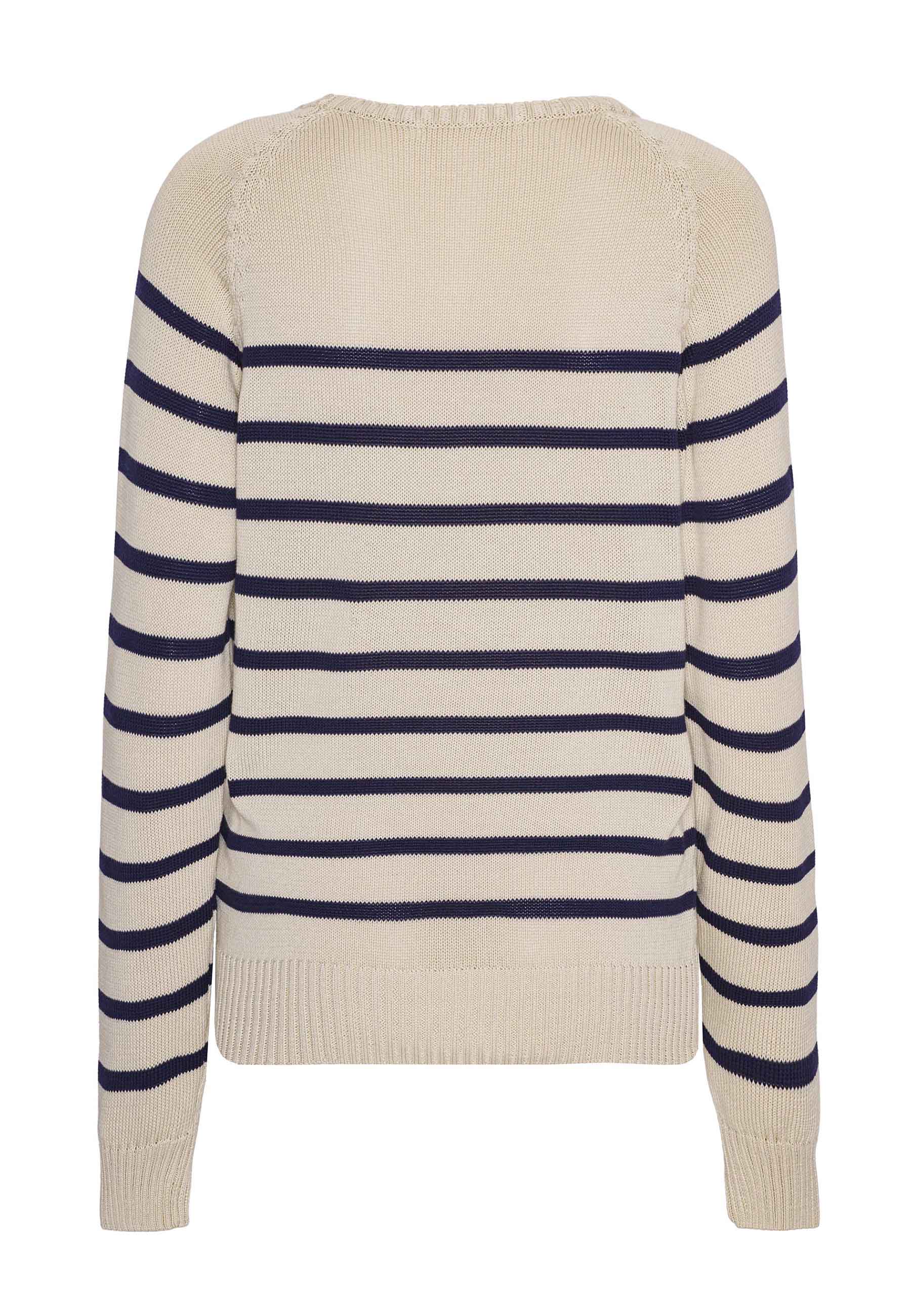 GROBUND Helga strik sweater - den med blå striber