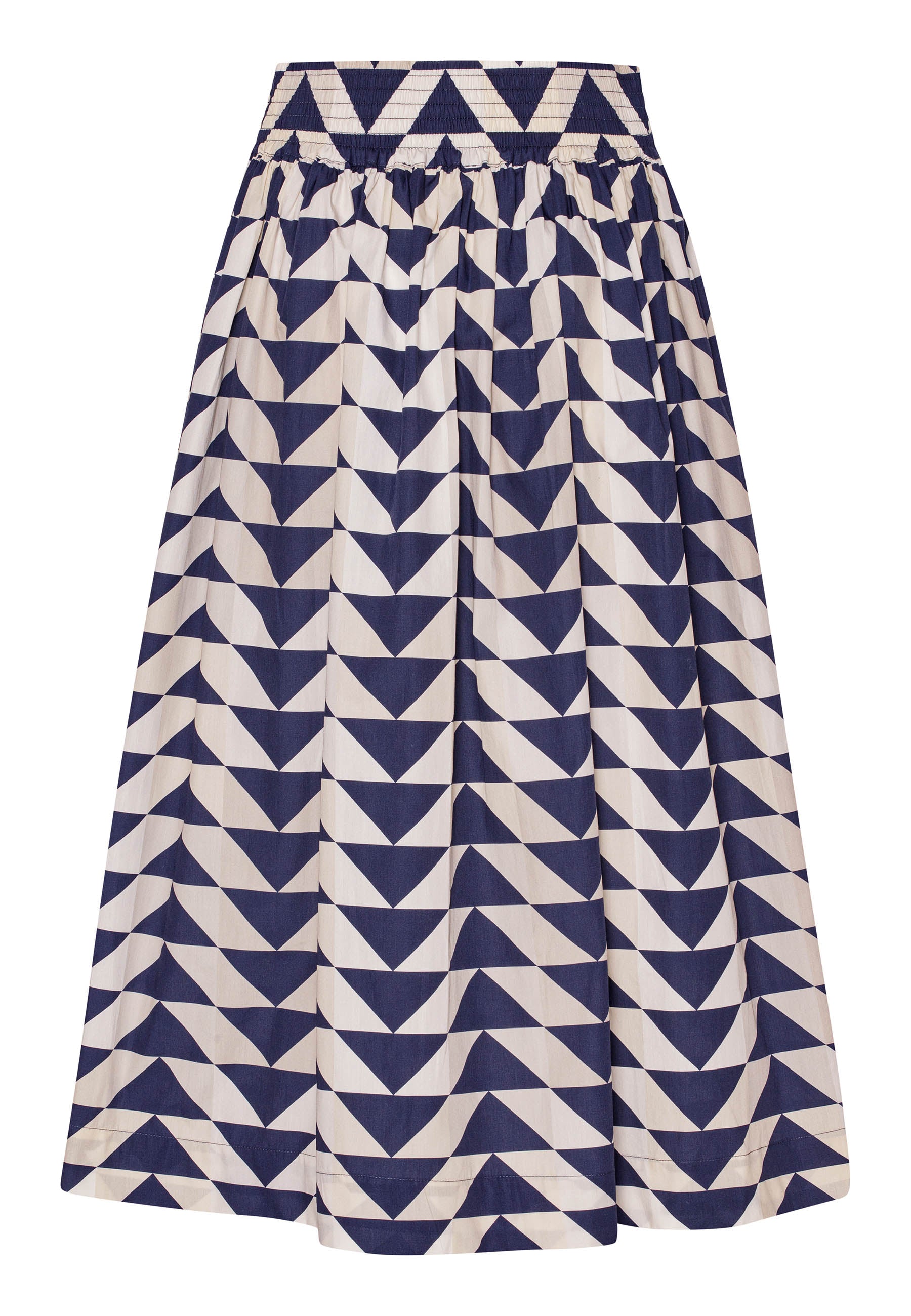 GROBUND Mette nederdel - den lange med Quilt i blå