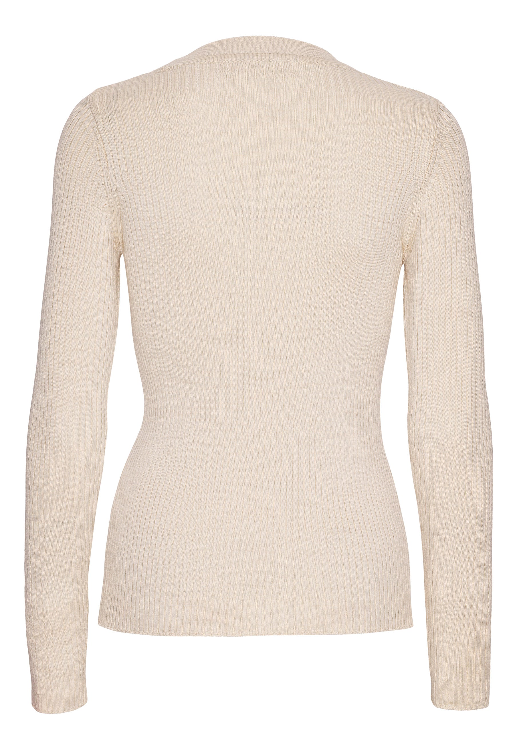 GROBUND Hanna rib strik - den i beige