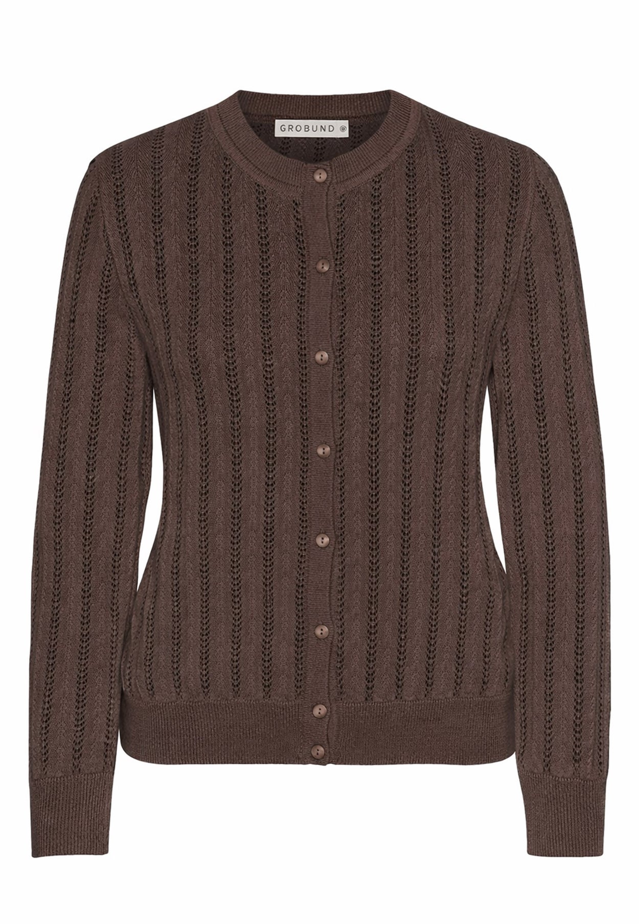 GROBUND Athene cardigan - den i nougat