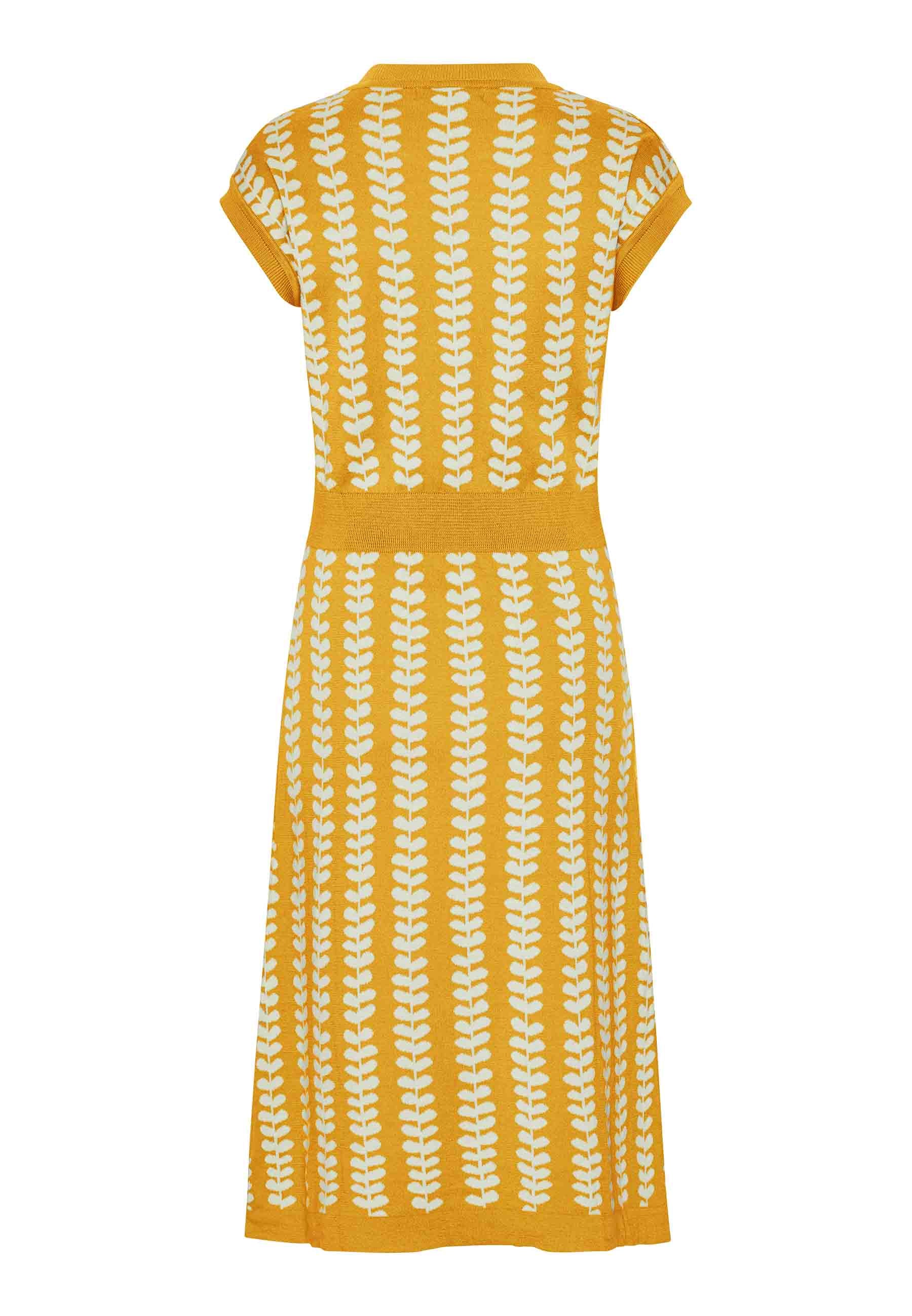 GROBUND Alma kjolen - den i gurkemeje med blade