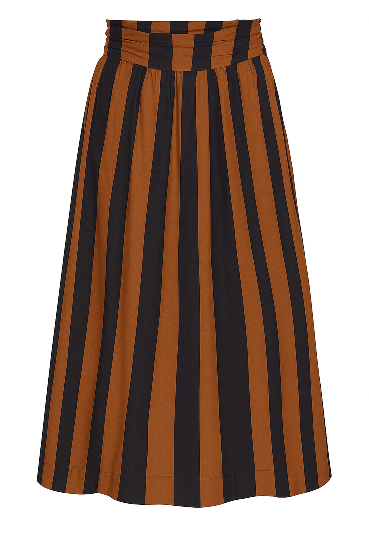 GROBUND Mette nederdel - den lange med navy og kanel striber