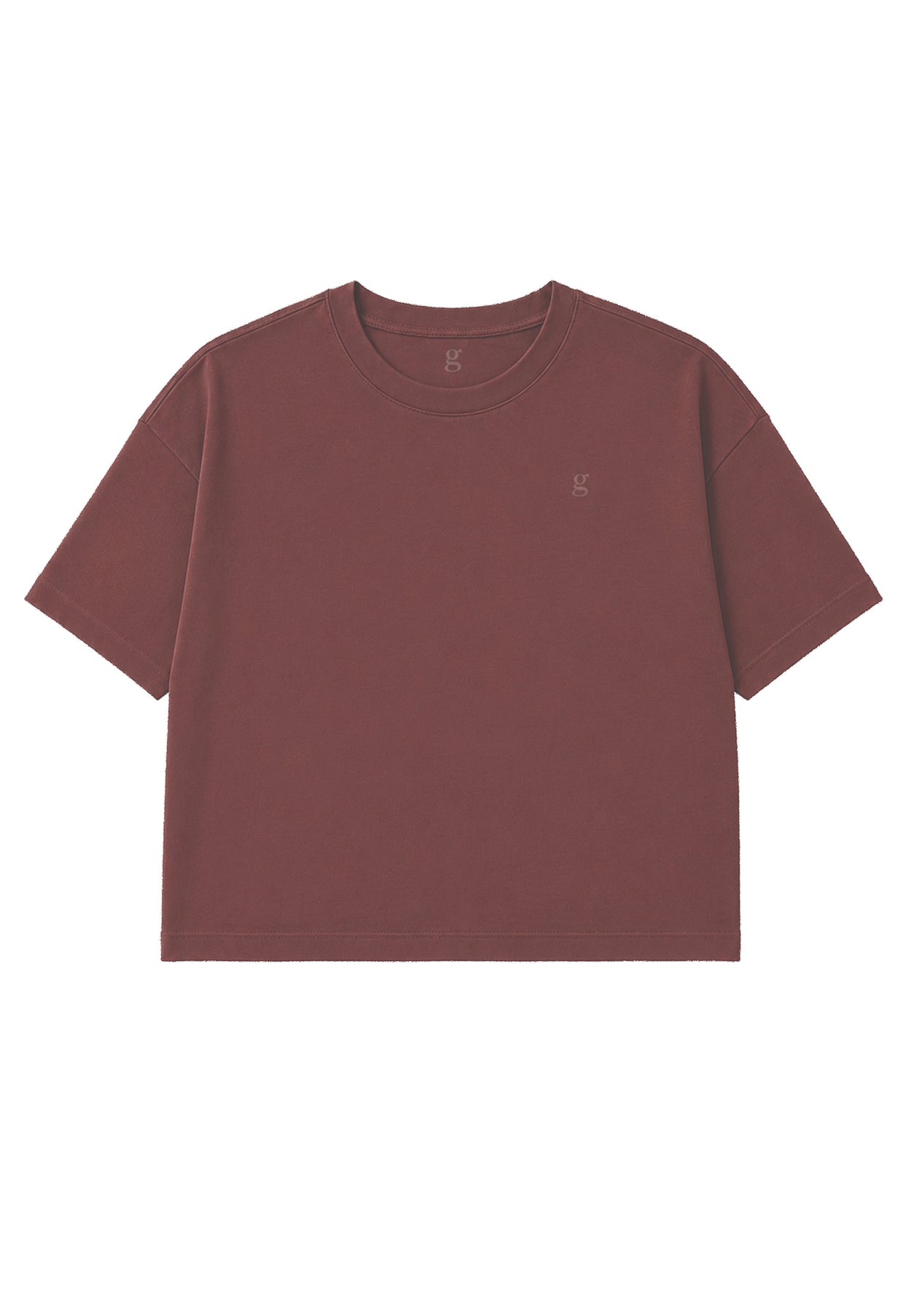 GROBUND Kamilla tee - den boxy i Dark Sienna
