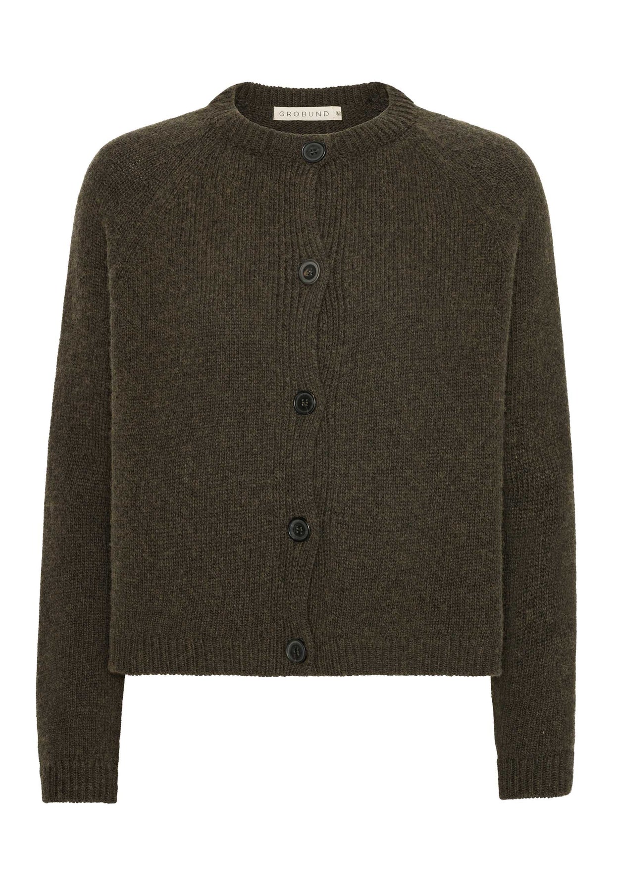 GROBUND Nanna cardigan - den grønne i uld