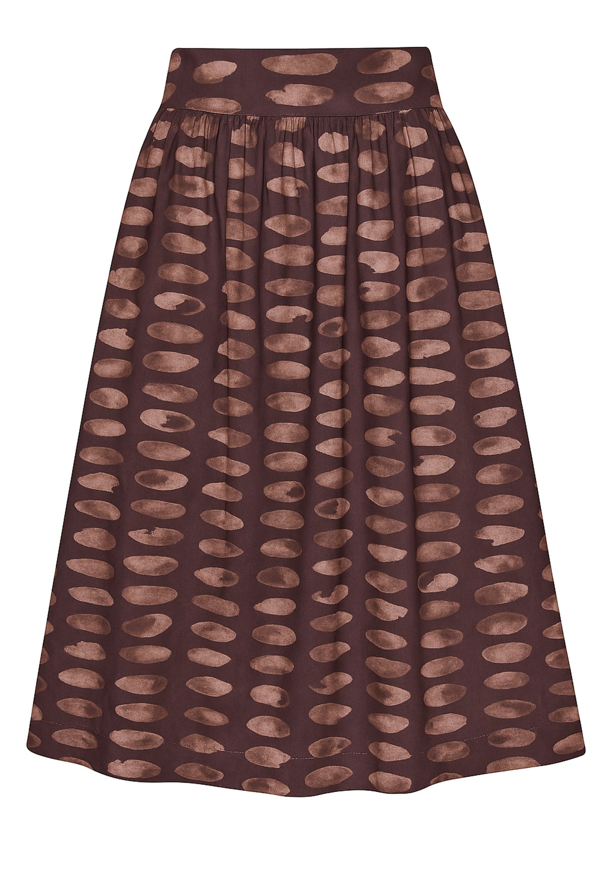 GROBUND Mette nederdel - den lange med burgundy print
