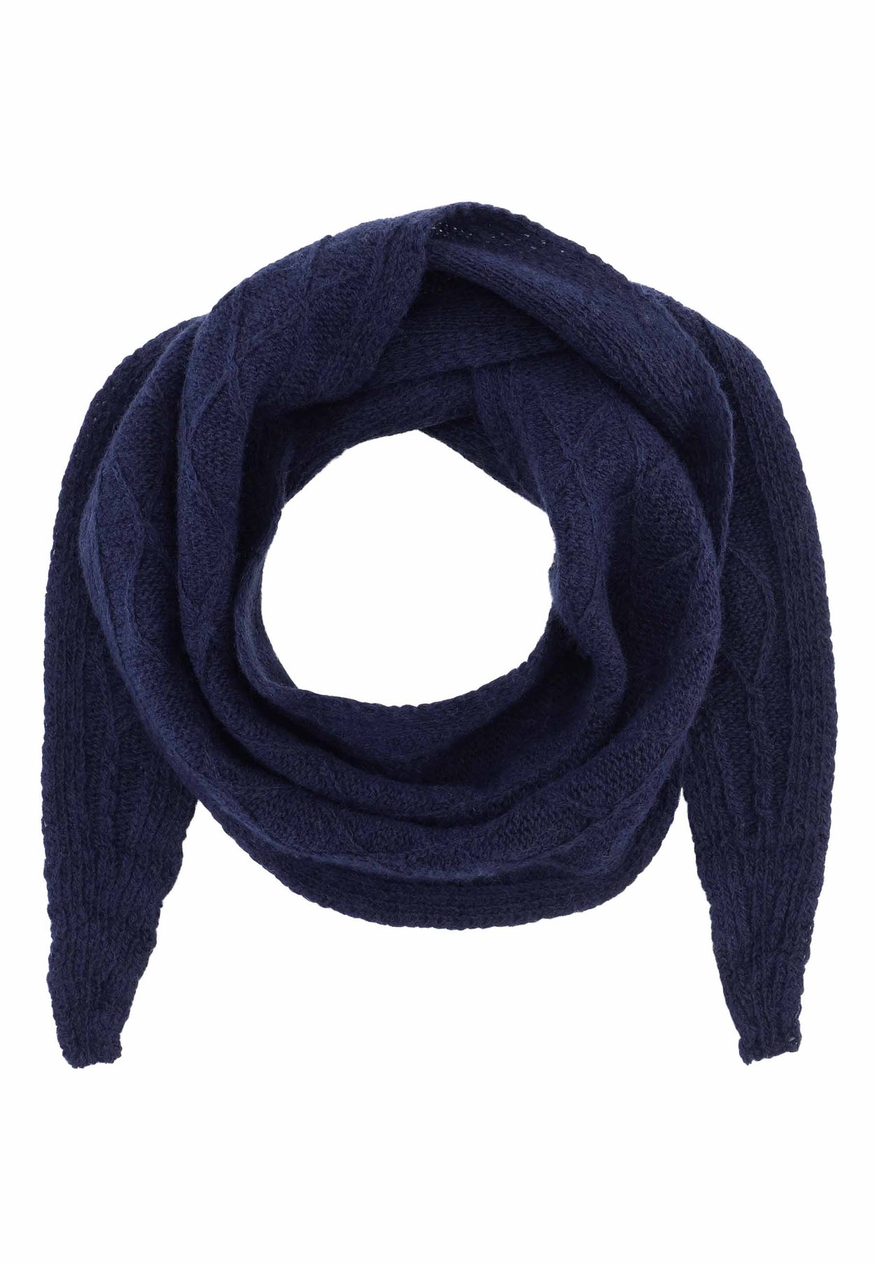 GROBUND Line uld tørklæde - det i blå melange