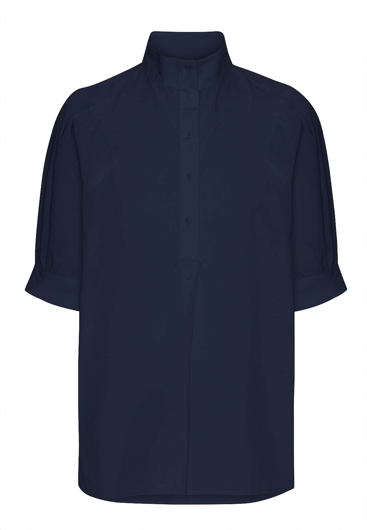 GROBUND Flora skjorte - den med korte ærmer i Navy Blå