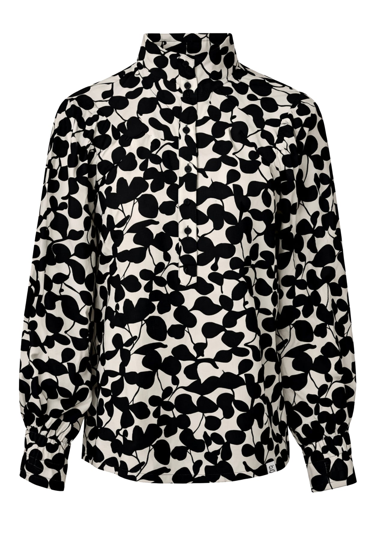 GROBUND Sonja Hemd - das mit hohem Kragen im Night Flower Print
