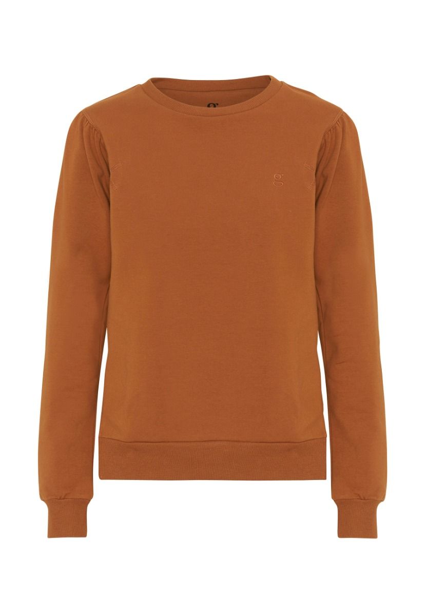 GROBUND Signe sweatshirten - den med flotte ærmer i brændt orange