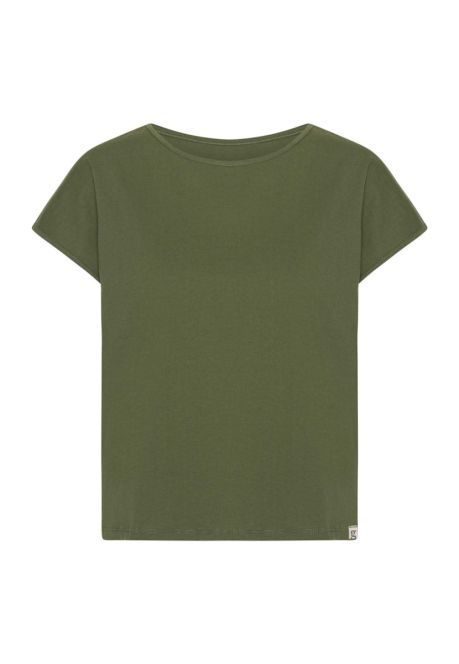 GROBUND Karen t-shirten - den korte i mosgrøn