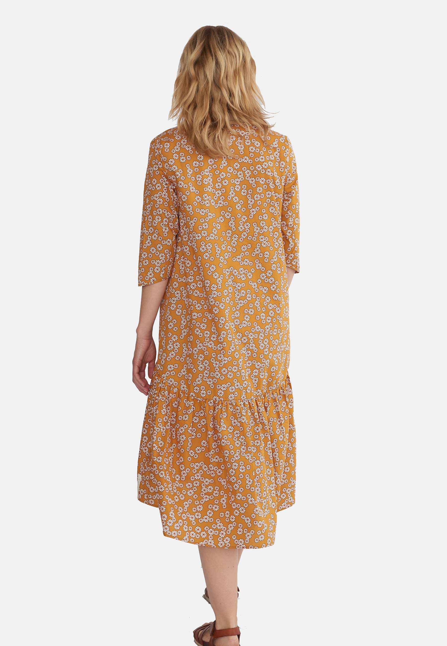 GROBUND Manilla kjolen – den boheme i gurkemeje med blomster