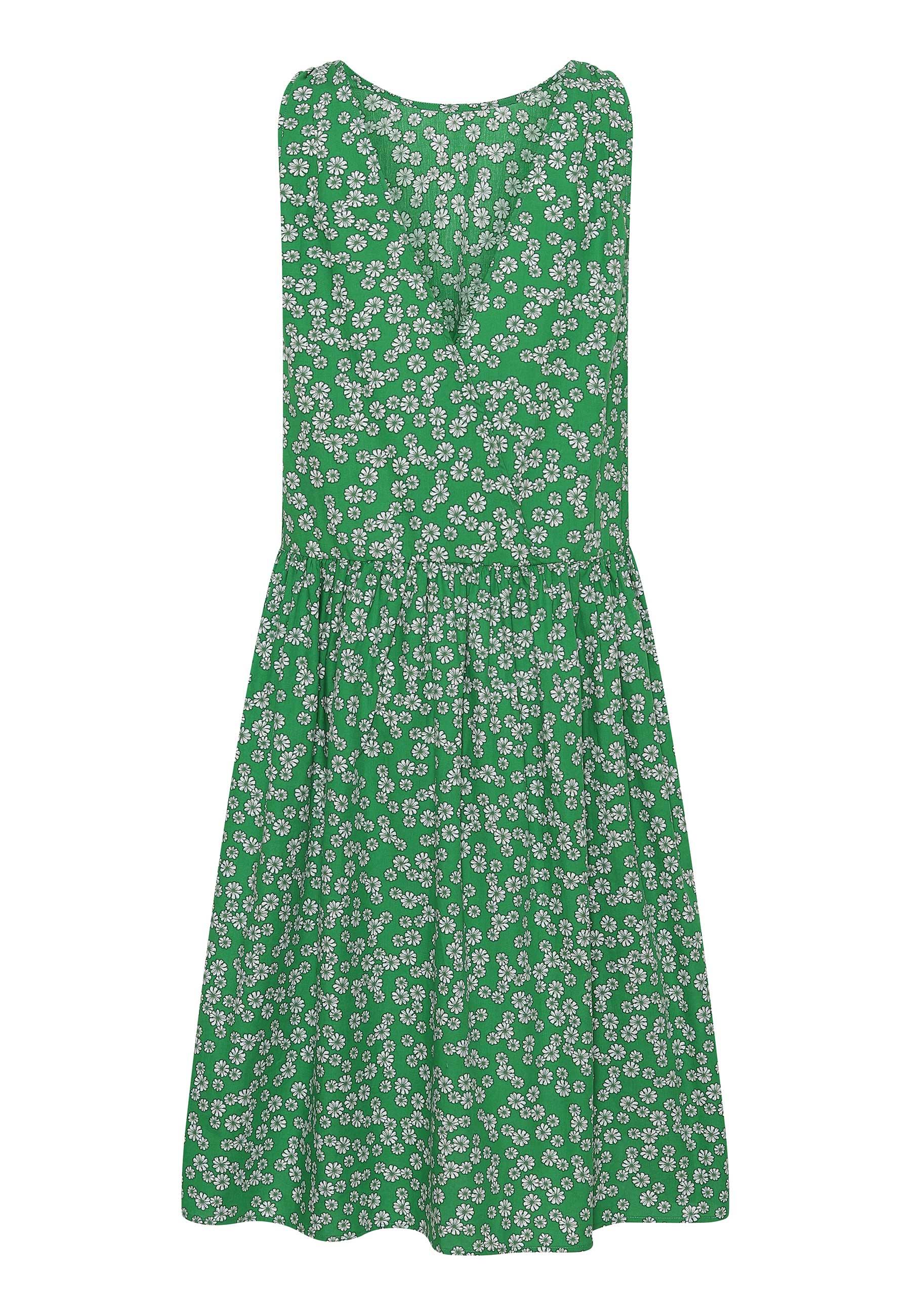 GROBUND Vilma kjolen - den vendbare i grøn med blomster