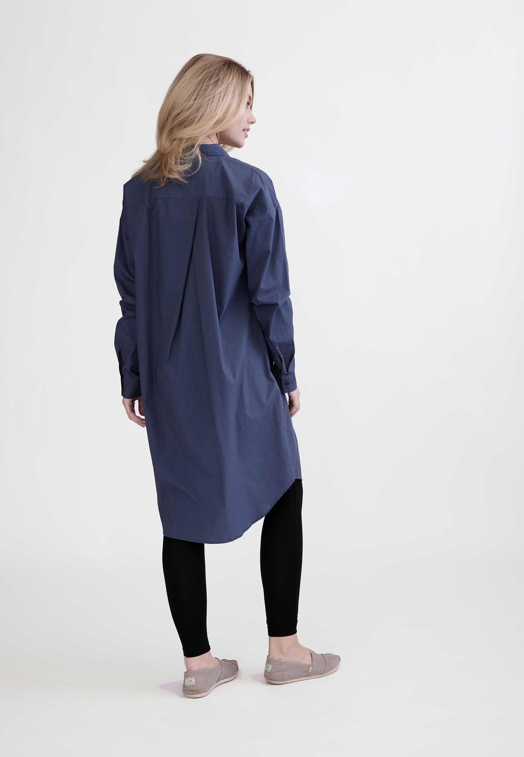 GROBUND Netta skjortekjolen - den i vintage blå