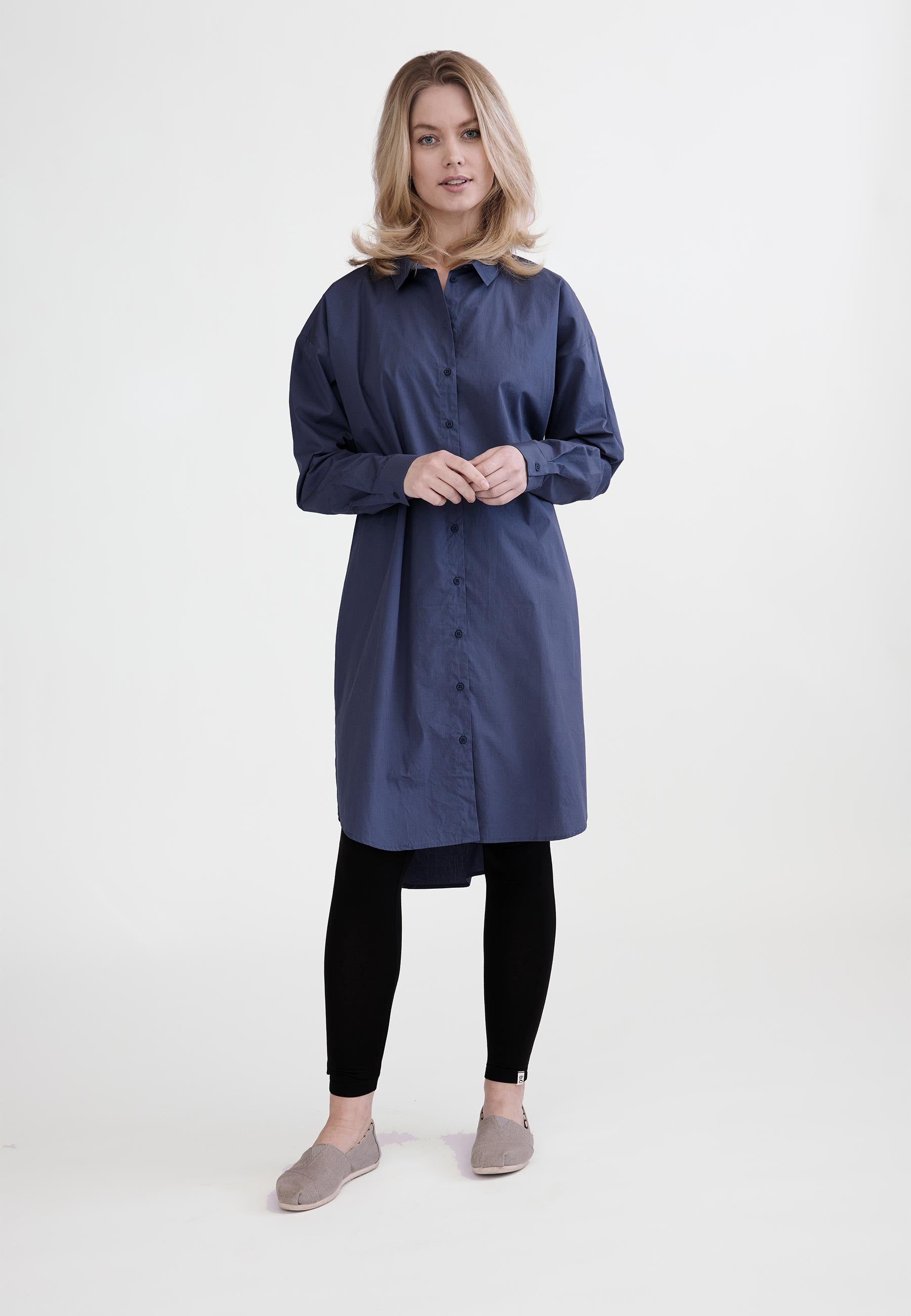 GROBUND Netta skjortekjolen - den i vintage blå