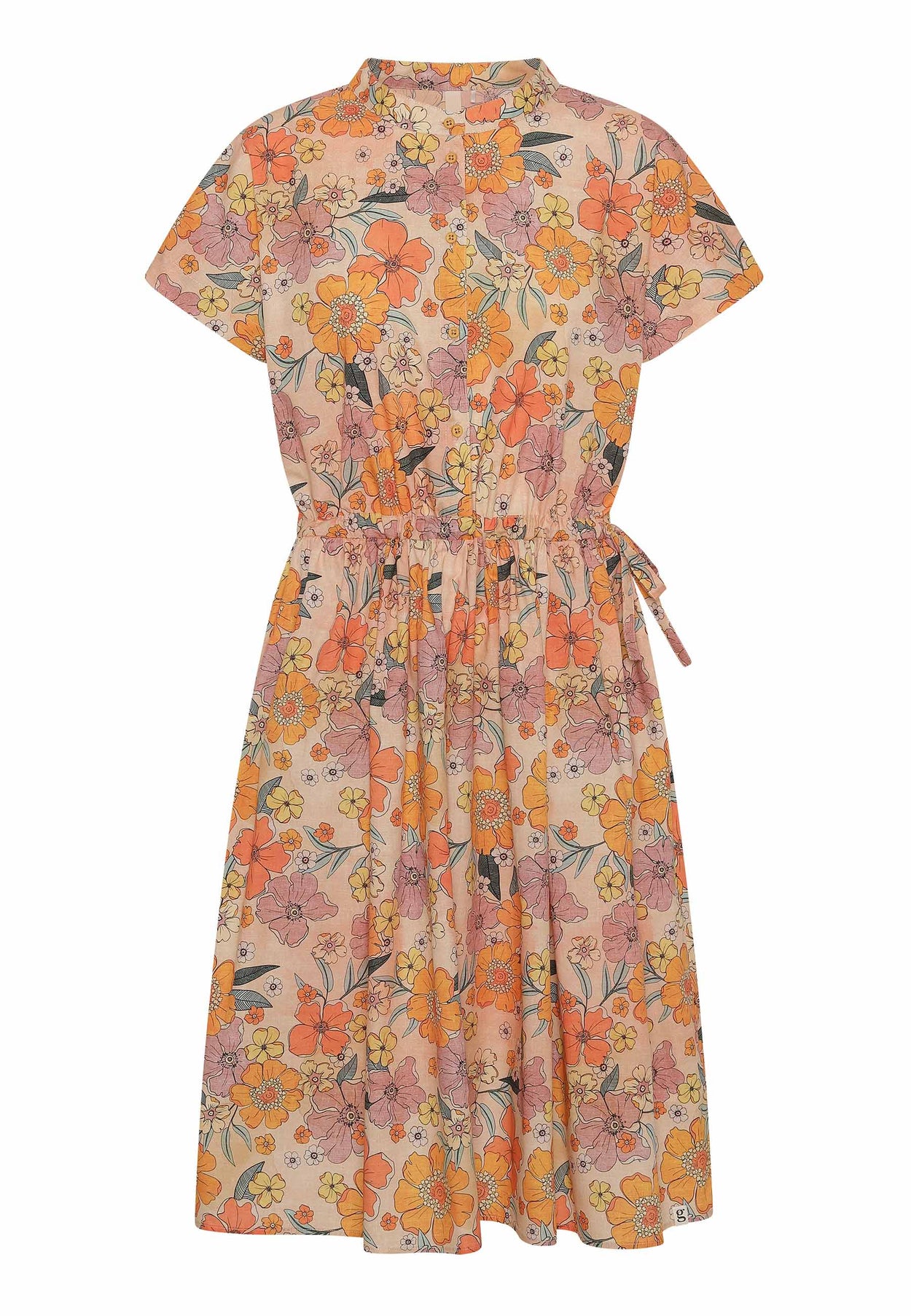 GROBUND Vigga kjolen - med knapper og retro print