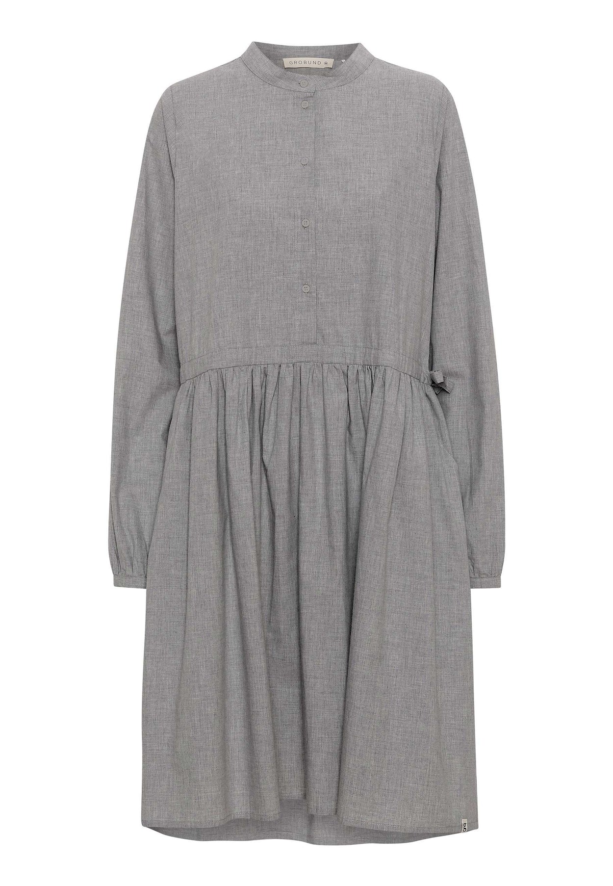 GROBUND Sigga kjolen - den med knapper i grå melange