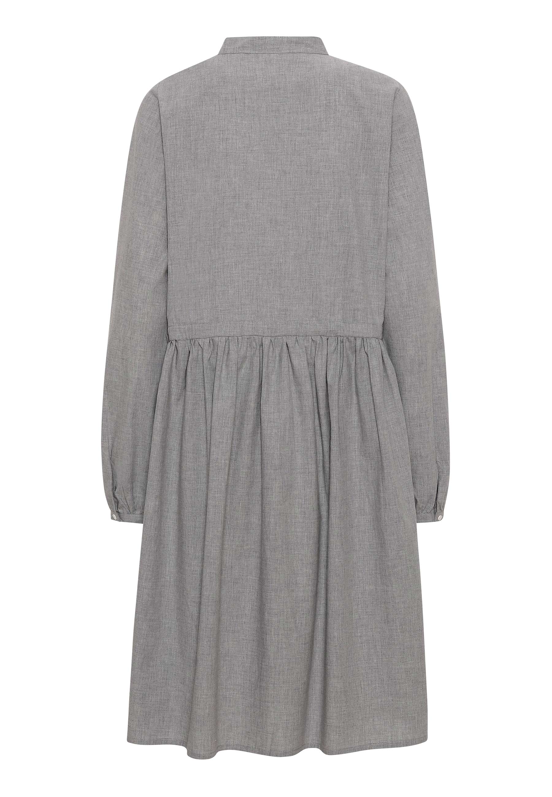 GROBUND Sigga kjolen - den med knapper i grå melange