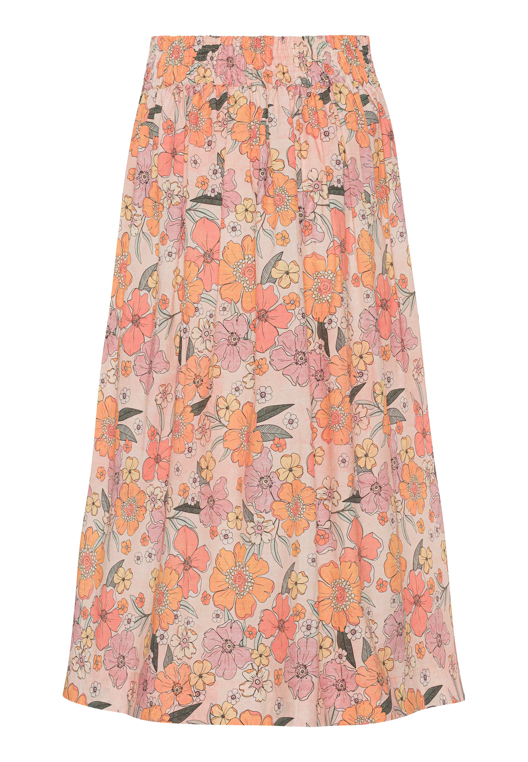 GROBUND Mette nederdelen - den lange i retroprint