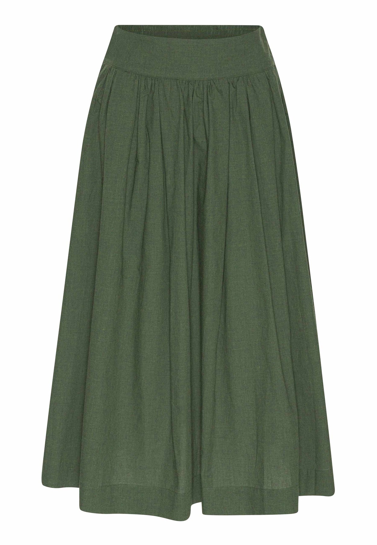 GROBUND Mette nederdel - den lange i grøn melange
